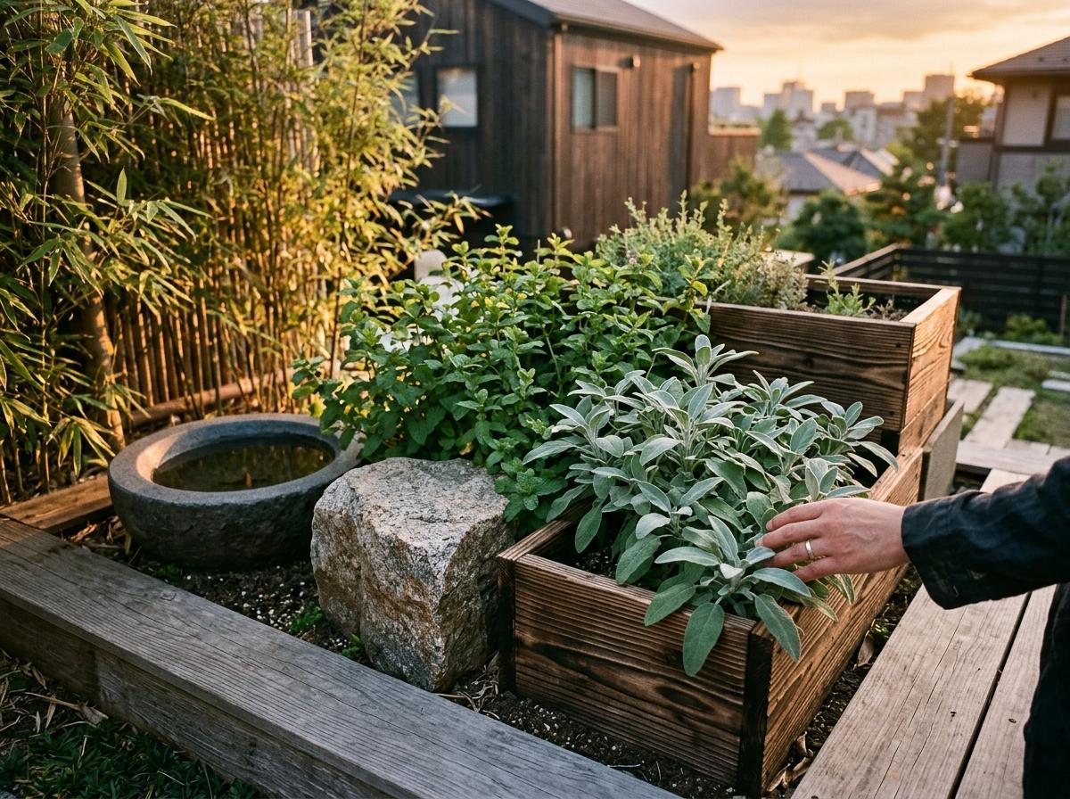 A Balanced Approach To Designing Your Japandi Herb Garden