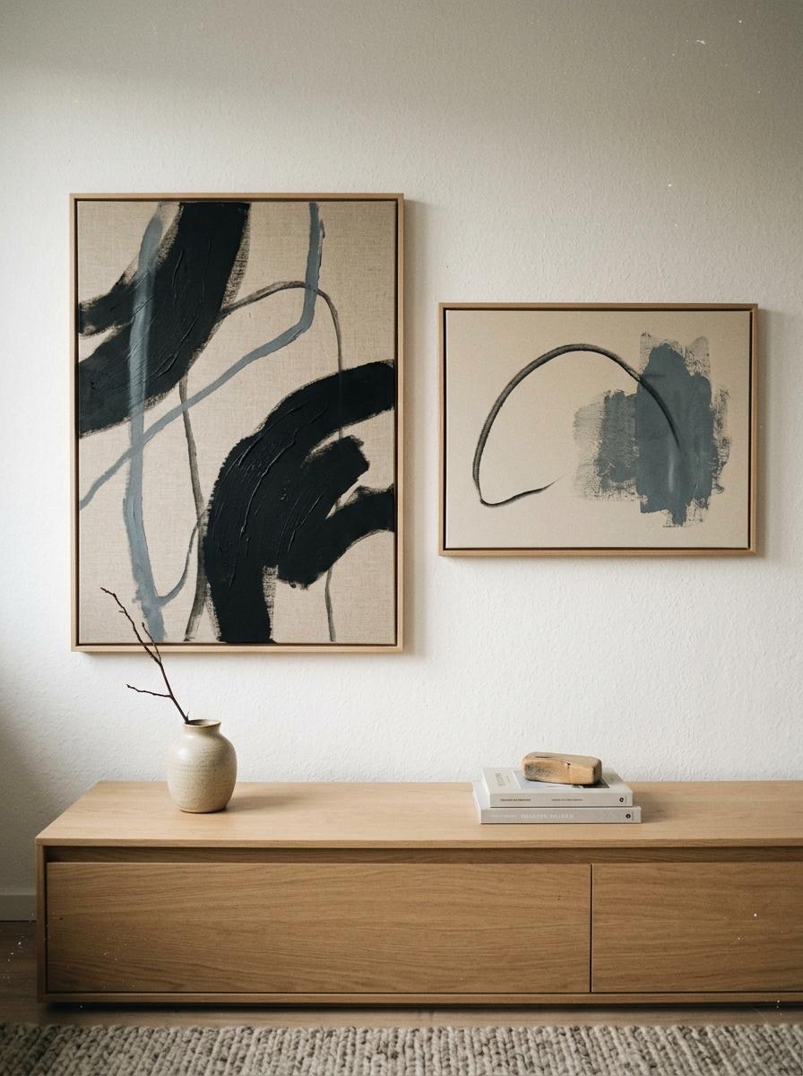 A Closer Look At Abstract Japandi Living Room Wall Art Designs