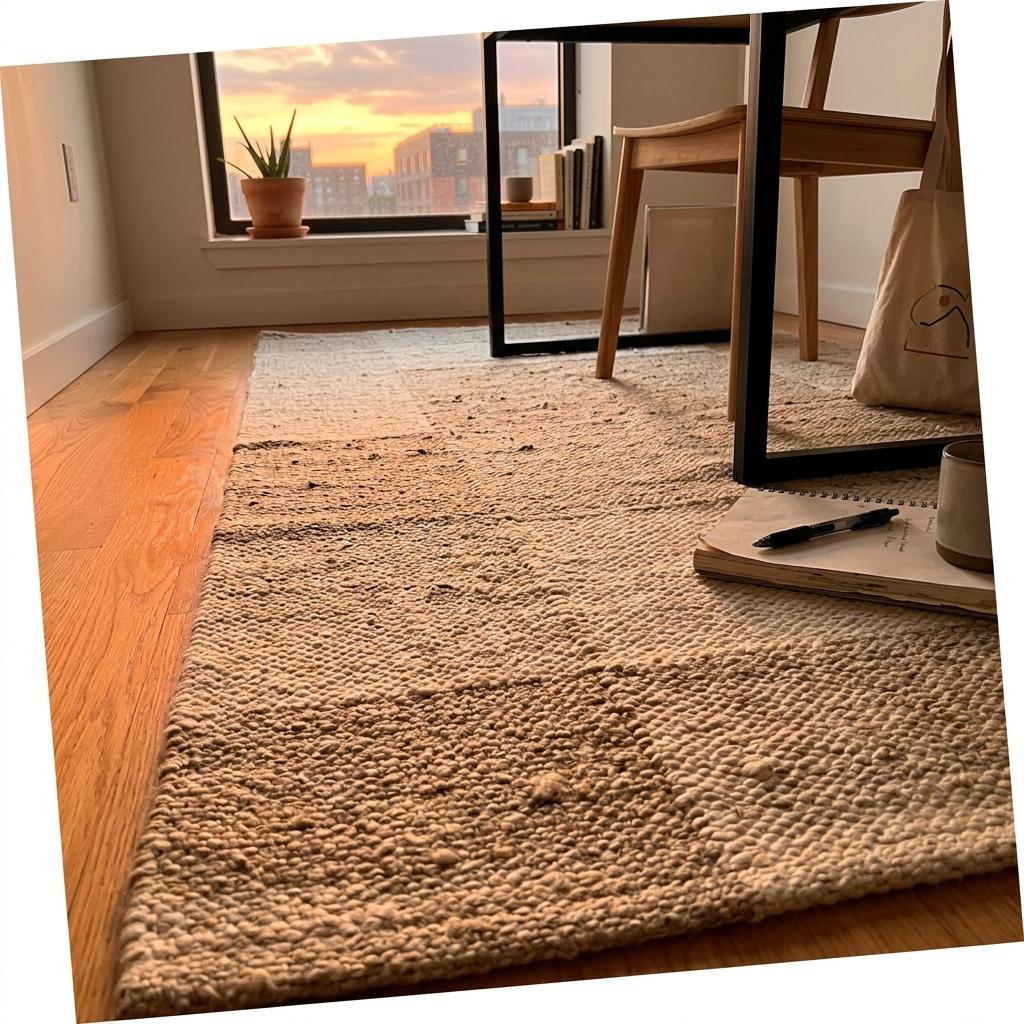 A Closer Look At Textural Japandi Office Rug Designs