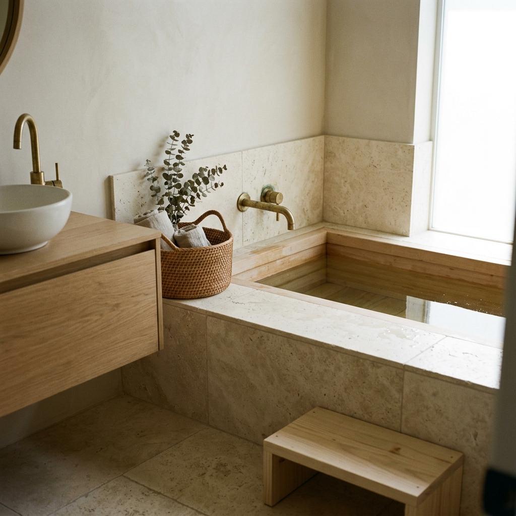 A Closer Look At This Exquisite Luxury Japandi Bathroom