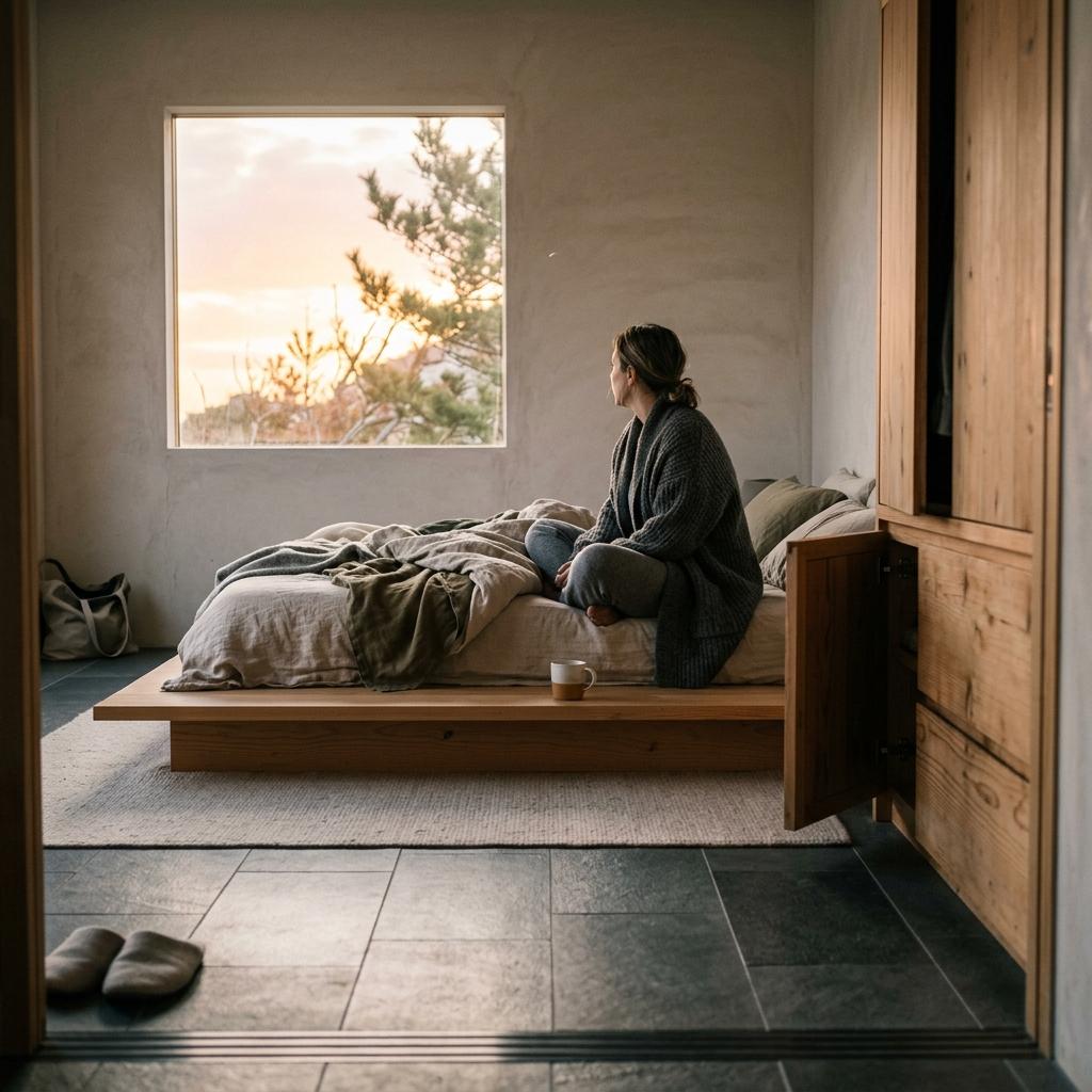 A Closer Look At This Minimalist Japandi Guest Suite