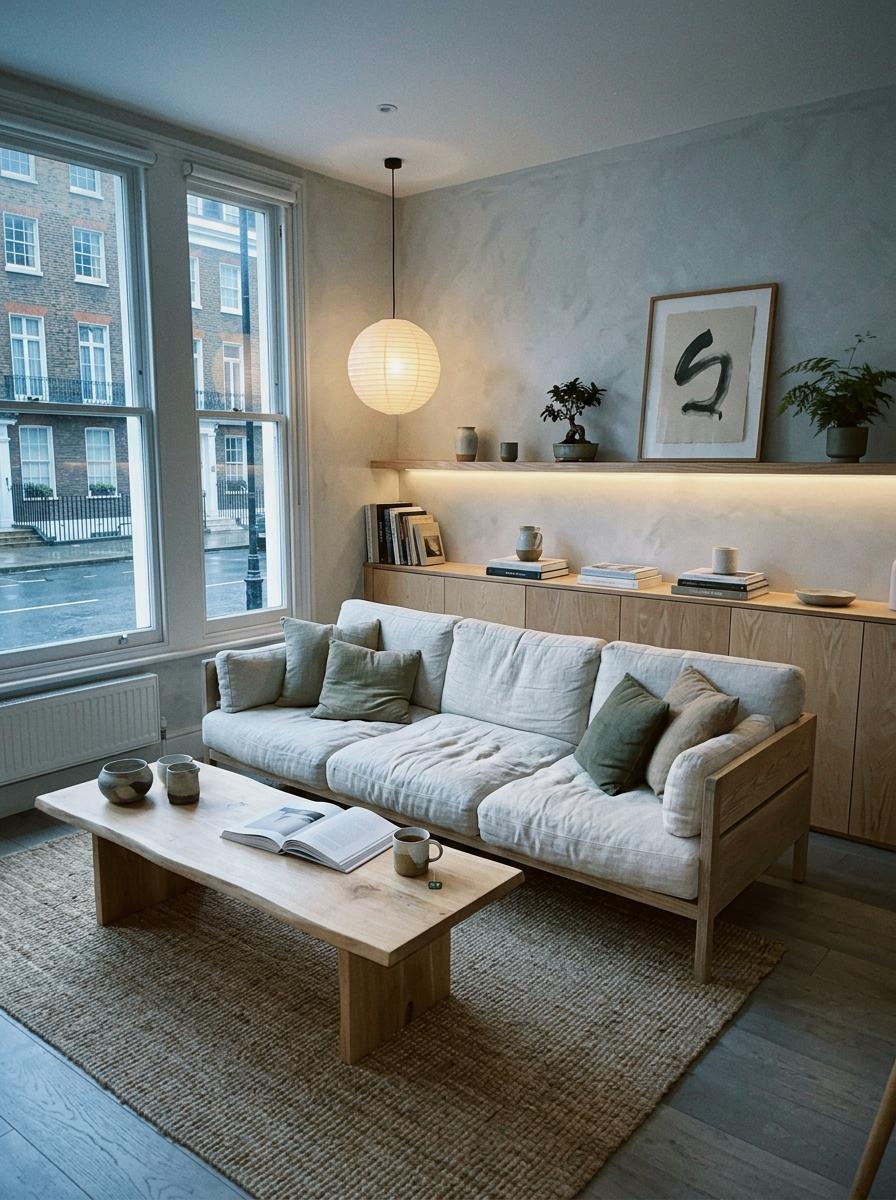 A Contemporary Take On The Classic Japandi Living Room