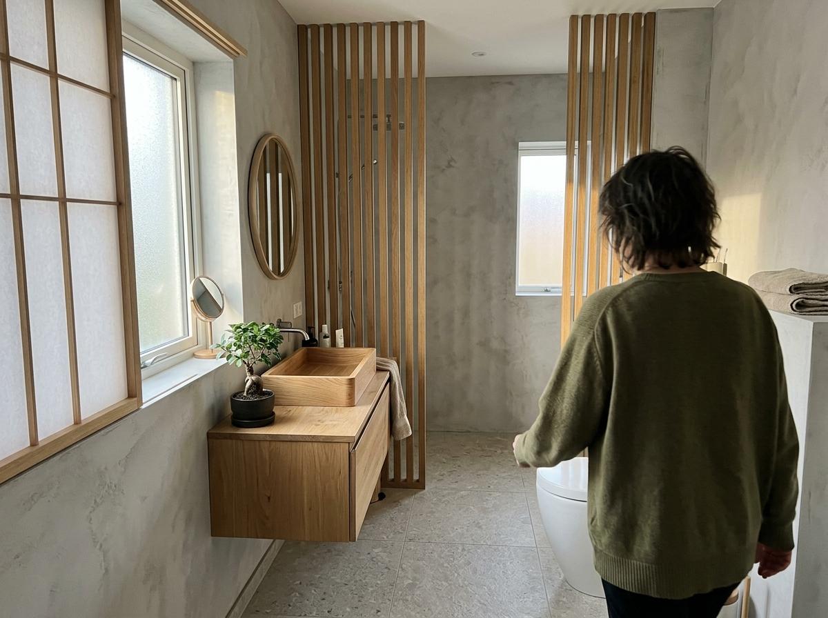 A Curated Look At The Japandi Guest Bathroom