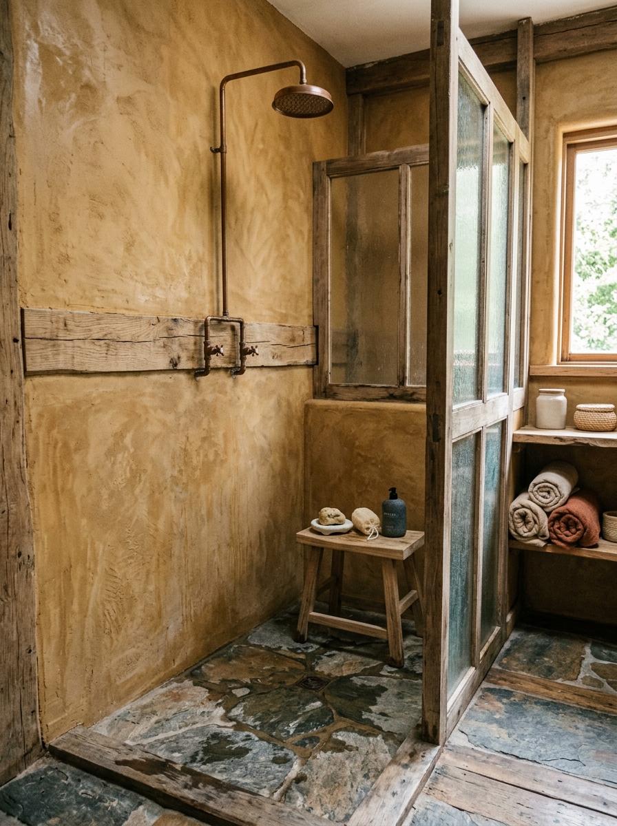 A Detailed Look At This Earthy Japandi Bathroom Shower