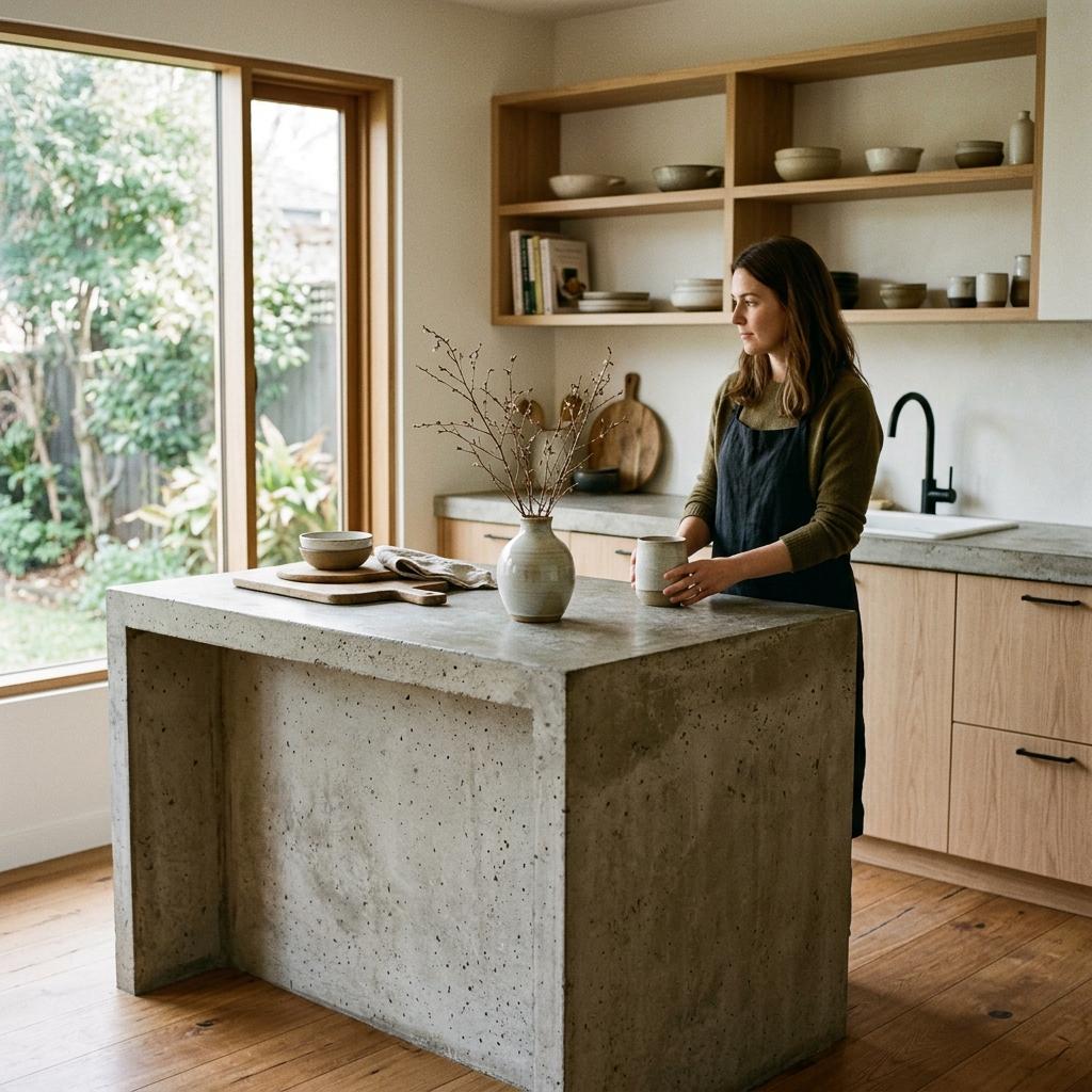 A Detailed Look Into This Earthy Warm Japandi Kitchen