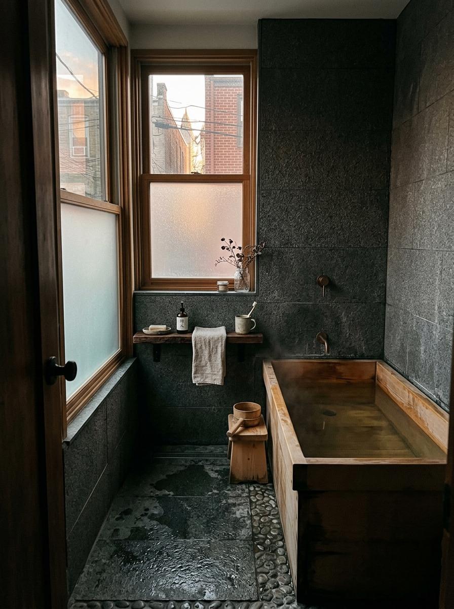 A Home Focused On A Small Japandi Bathroom Aesthetic