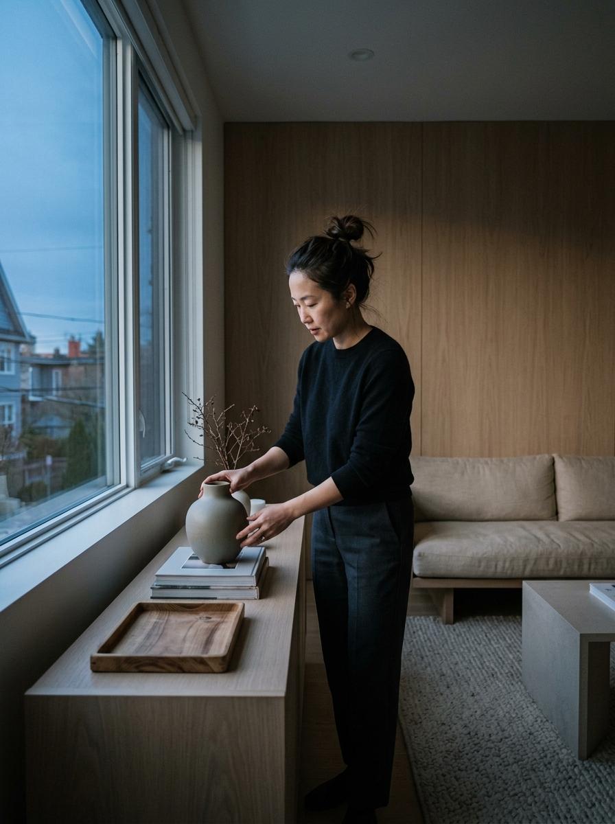 A Home With High End Luxury Japandi Living Room Focus