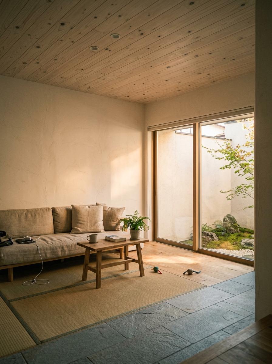 A Home With Modern Japandi Interior Design Focus