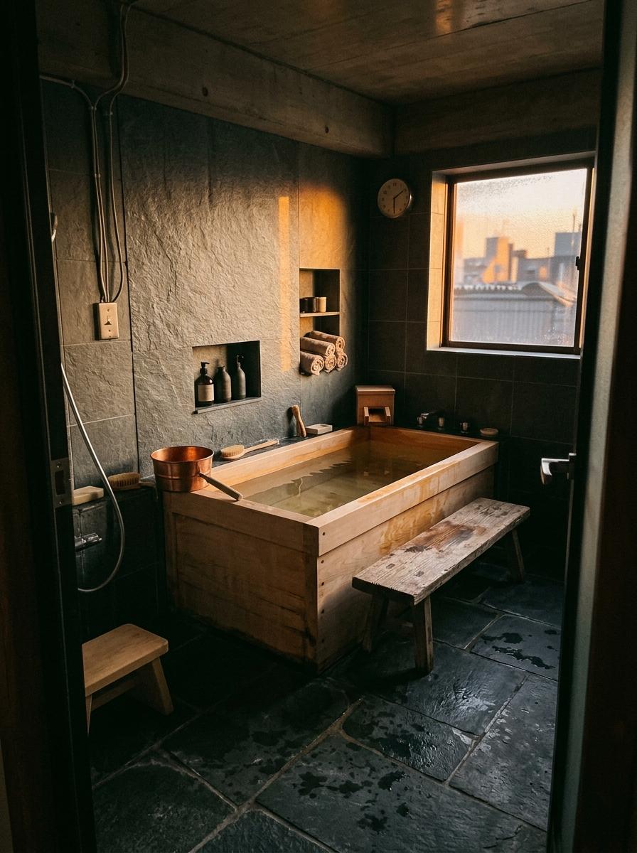 A Home With Simple Japandi Bathroom Focus