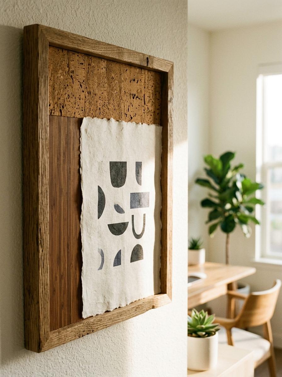 A Look At Sustainable Materials In Modern Japandi Office Wall Art