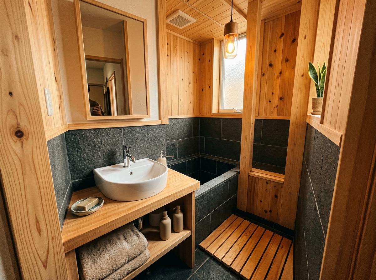 A Look Inside A Compact Japandi Style Bathroom Haven