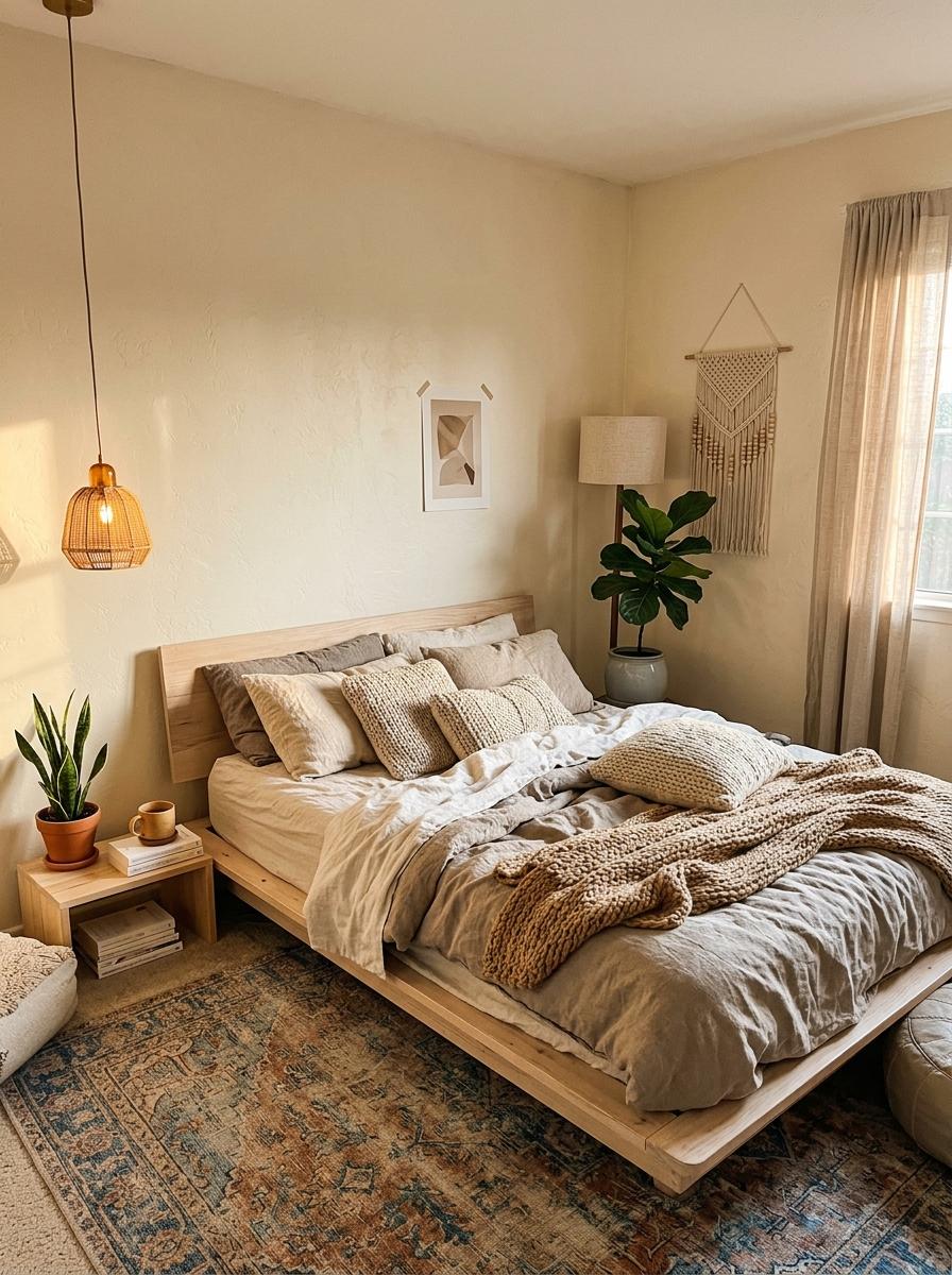 A Look Inside The Ultimate Boho Japandi Sleep Sanctuary