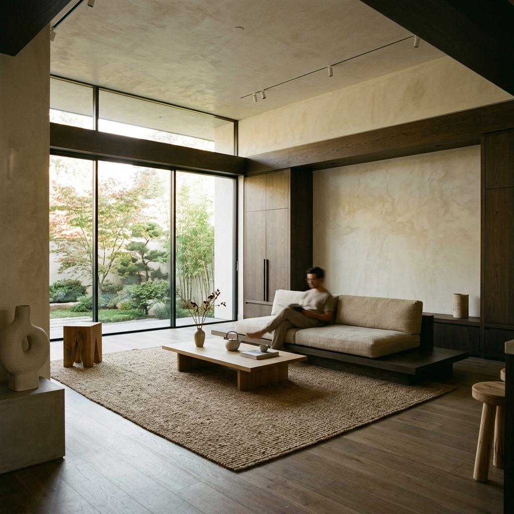 A Masterclass In Designing A Sleek Japandi Living Room