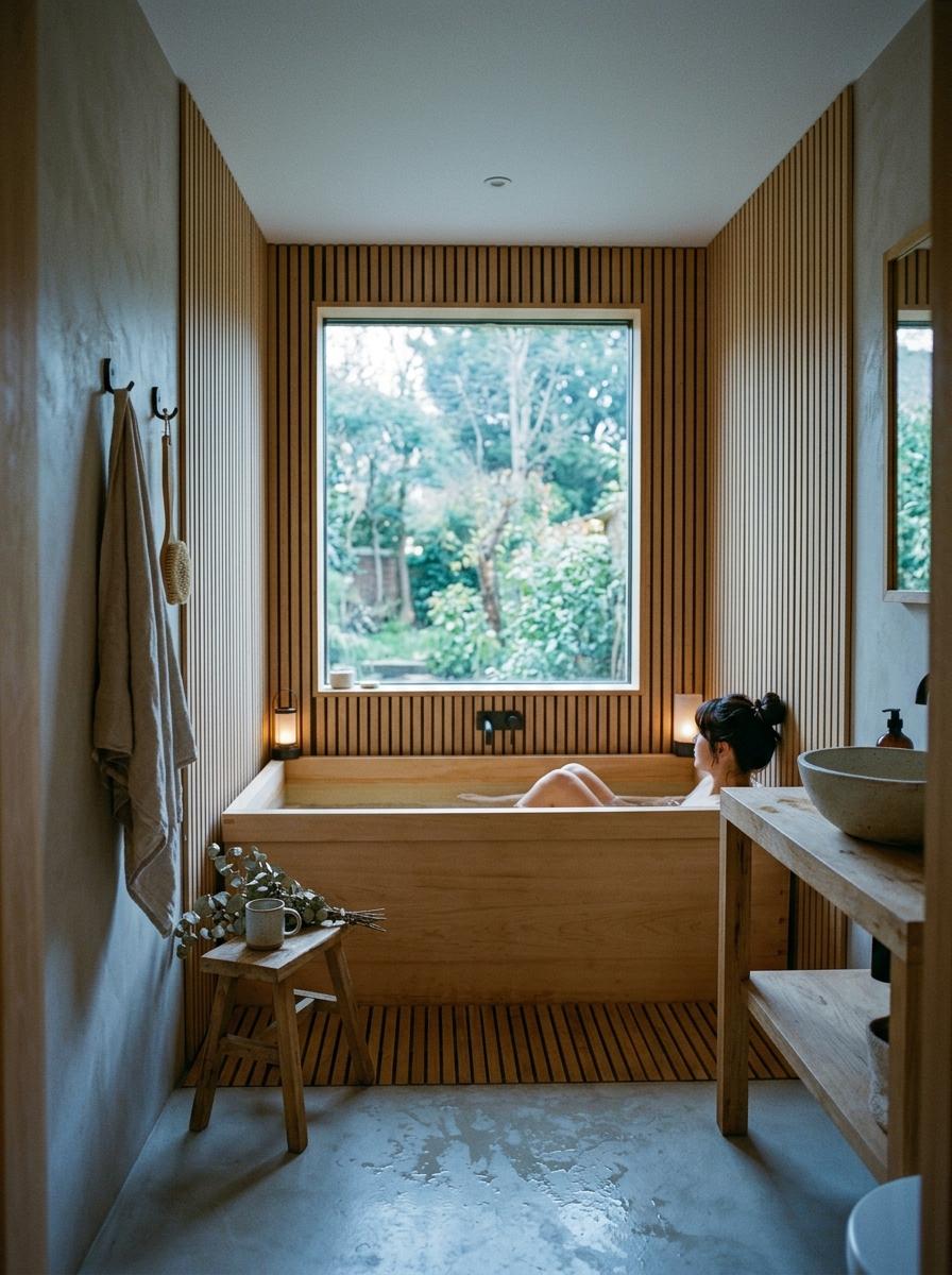 A Minimalist Japandi Bathroom Designed For Ultimate Relaxation