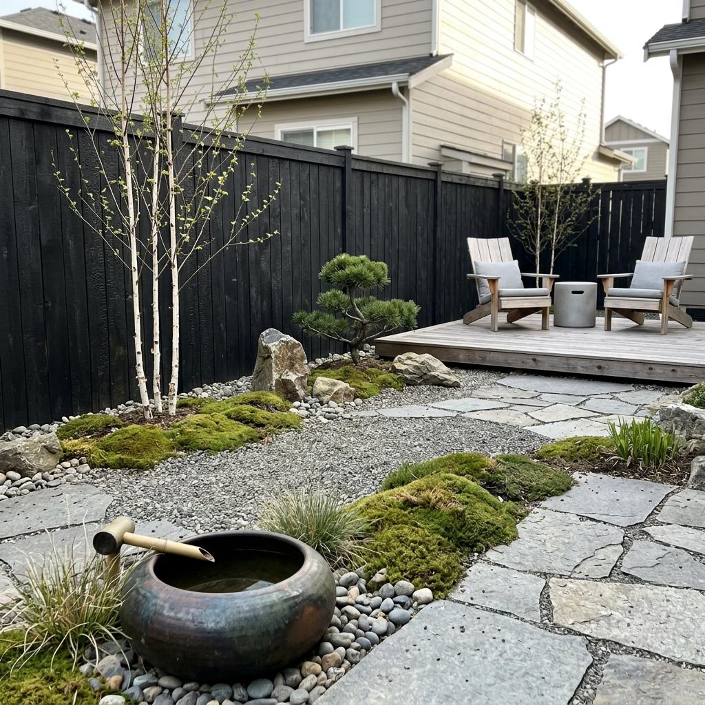 A Modern Backyard Transformation With Japandi Landscape Elements