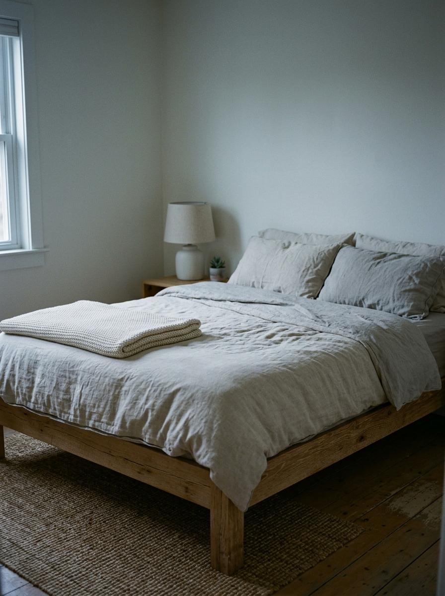 A Neutral Palette For A Peaceful Japandi Guest Bedroom