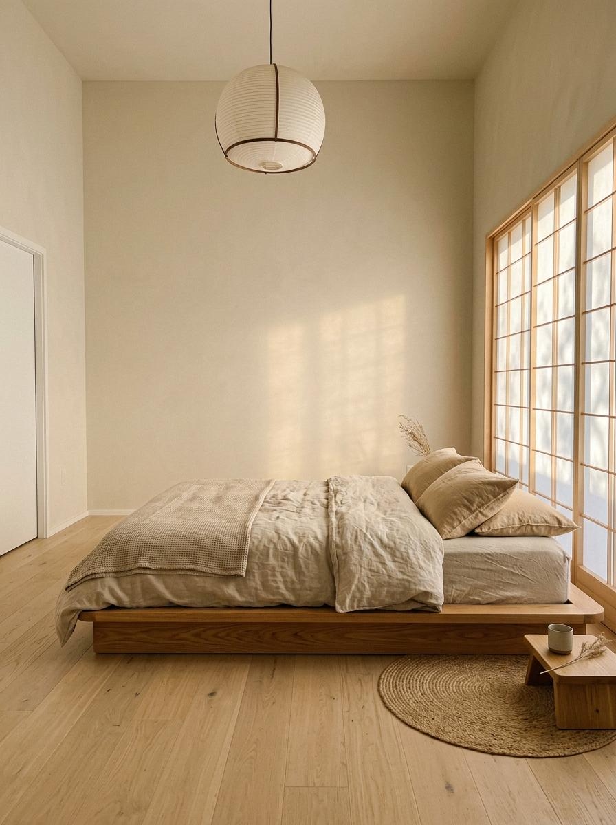 A Peaceful Minimalist Japandi Bedroom Transformation