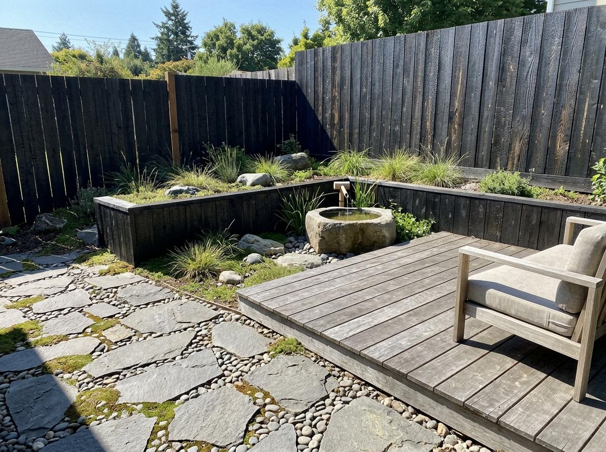 A Peaceful Outdoor Space With Modern Japandi Backyard Influence