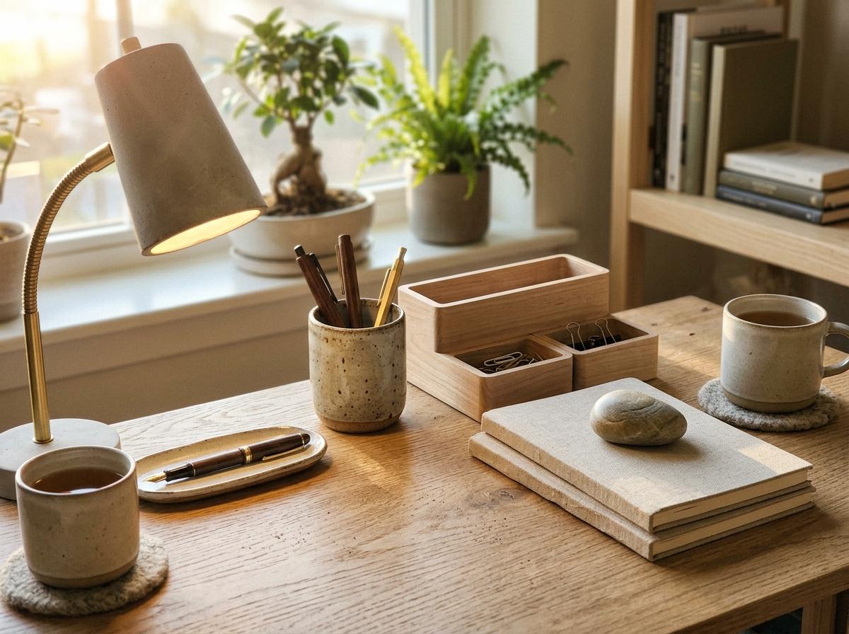 A Polished Look For Your Japandi Office Accessories