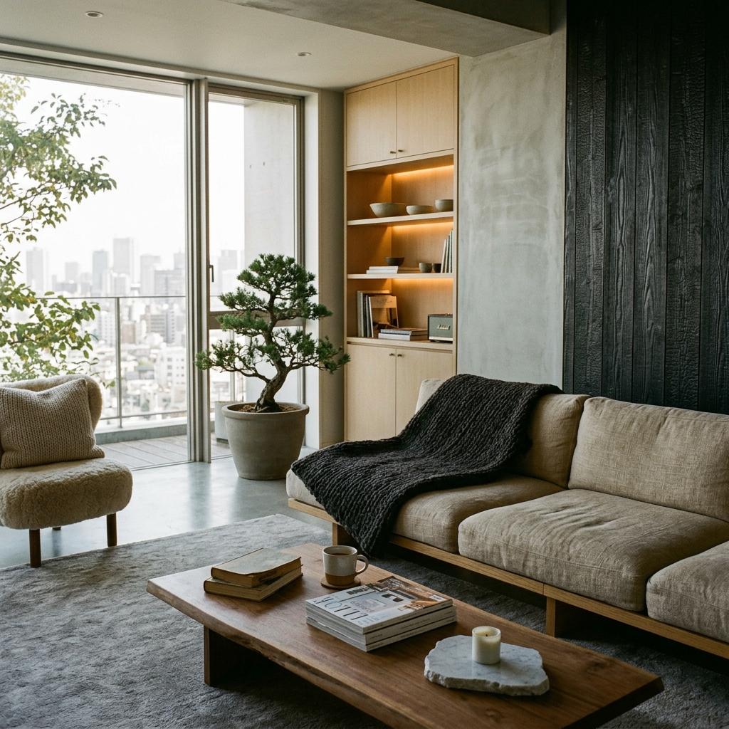 A Polished Perspective On Luxury Japandi Living Room Decor