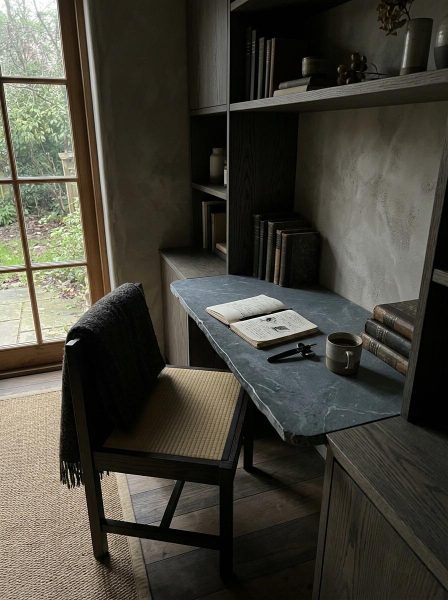 A Quiet Dark Academy Retreat With Japandi Aesthetics
