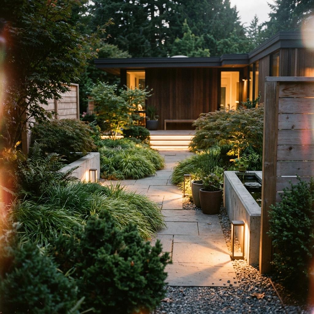 A Quiet Evening Under Thoughtful Japandi Garden Lighting