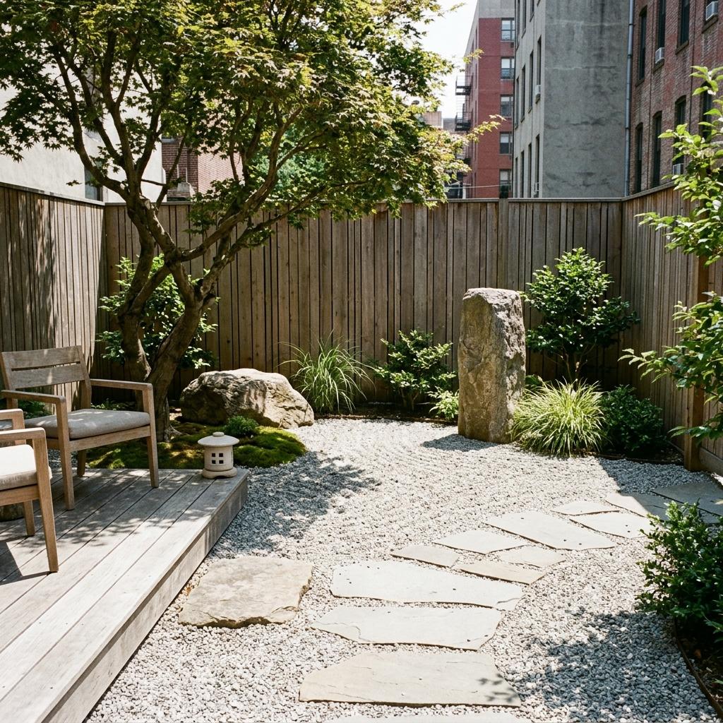 A Quiet Outdoor Oasis Incorporating Japandi Gravel Garden Style