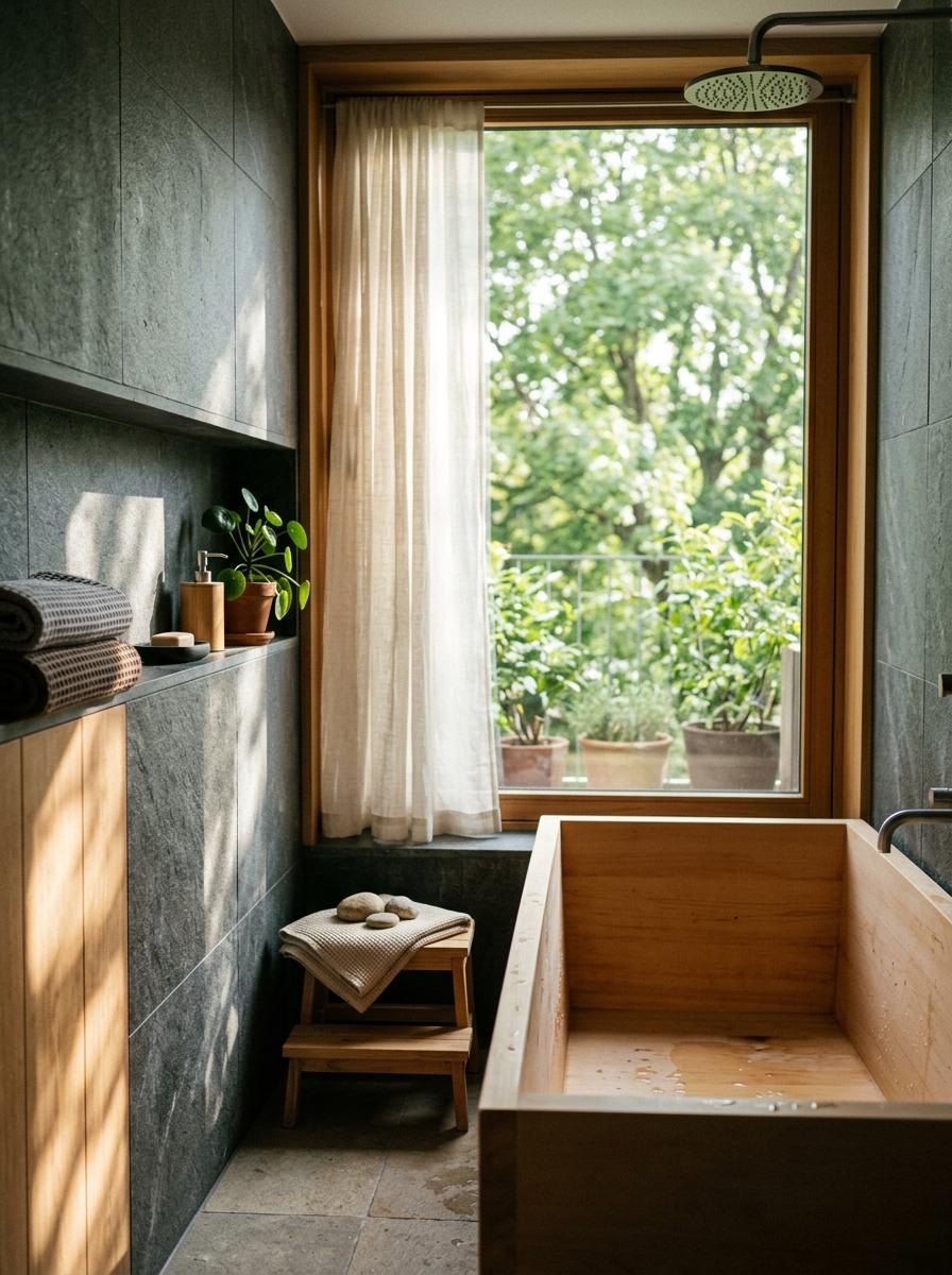 A Refreshing Take On Nature Inspired Japandi Bathroom Aesthetics