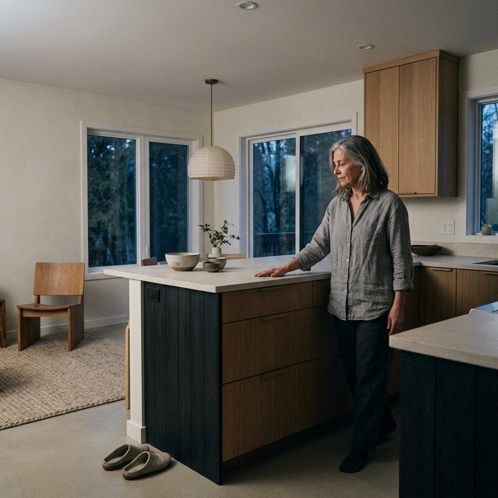 A Reimagined Living Space With Modern Japandi Kitchen Style