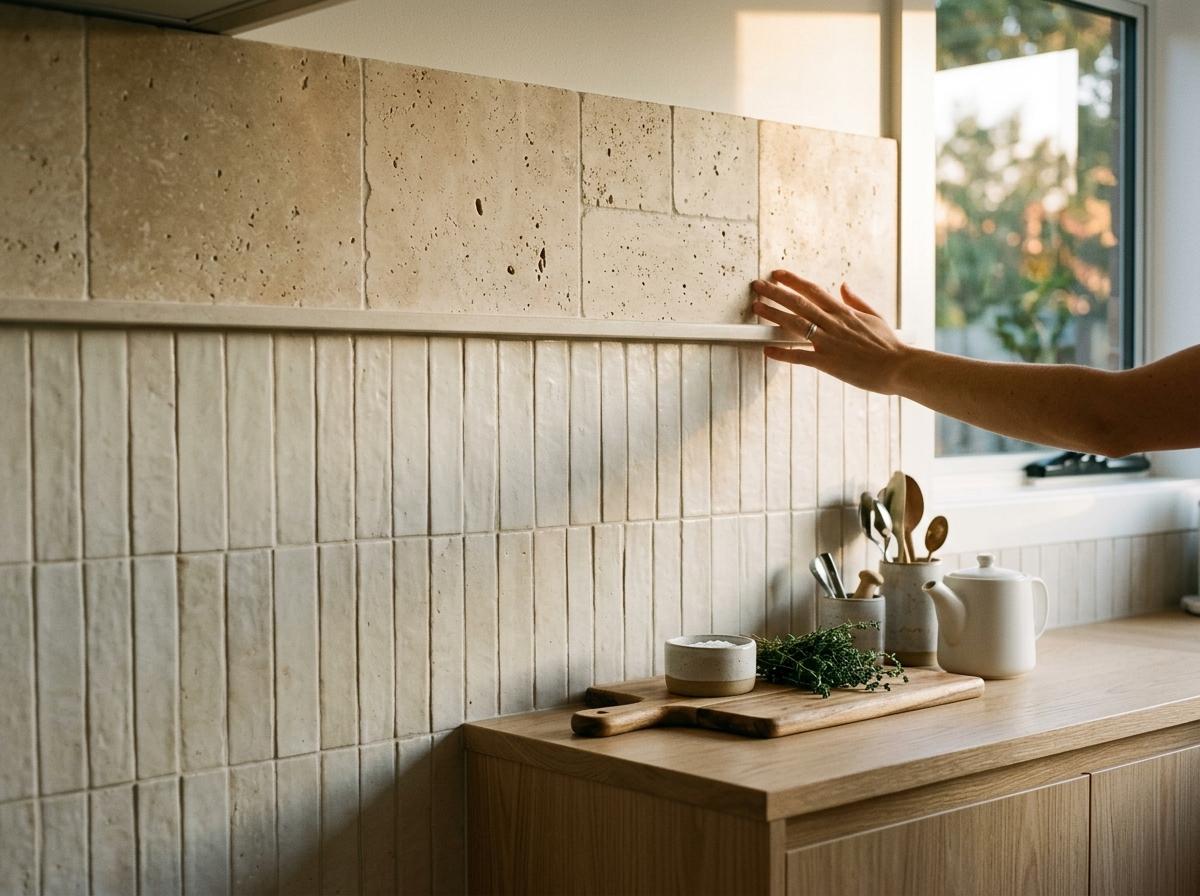 A Seamless Transition Through Neutral Japandi Kitchen Backsplash Ideas