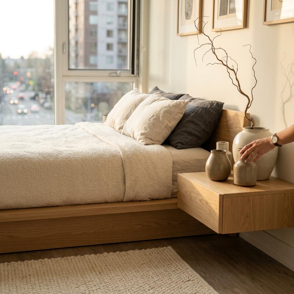 A Sophisticated Look At This Japandi Bedroom Makeover