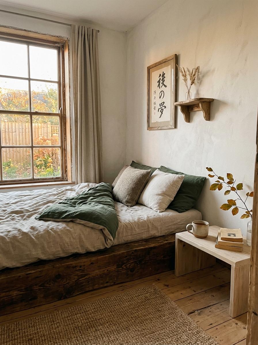 A Thoughtful Approach To Decorating A Rustic Japandi Bedroom
