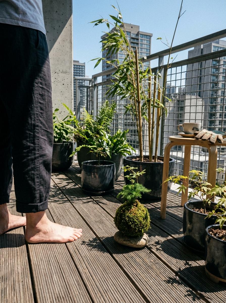 A Thoughtful Approach To Your Japandi Balcony Garden