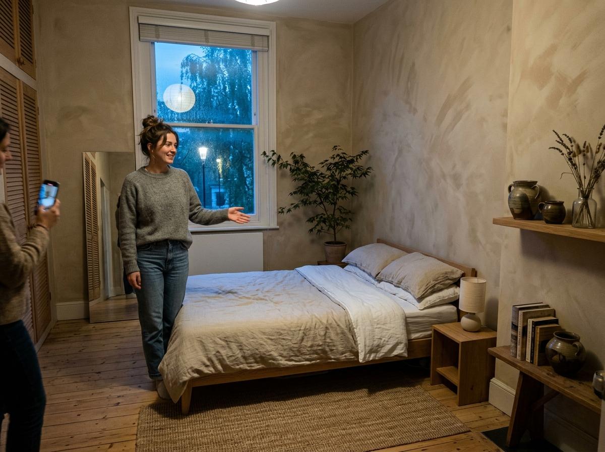 A Tour Of This Apartment Featuring A Japandi Neutral Bedroom