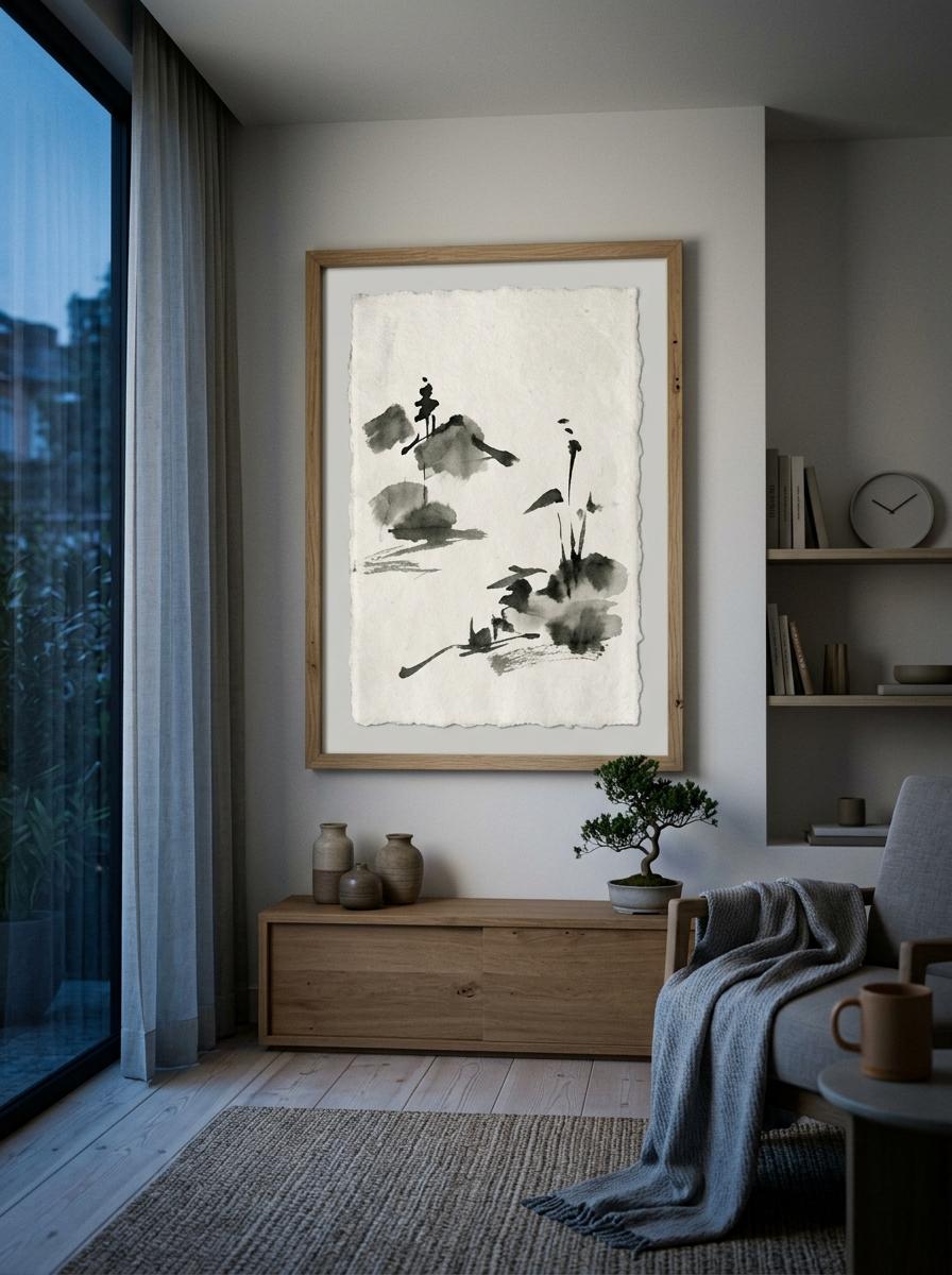 A Visual Guide To Selecting Japandi Living Room Wall Art