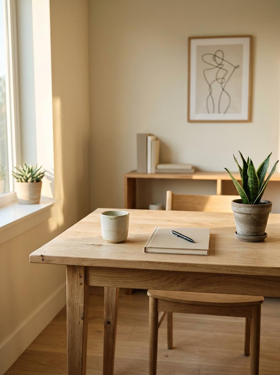 Achieve A Clutter-Less Life With A Japandi Office Desk