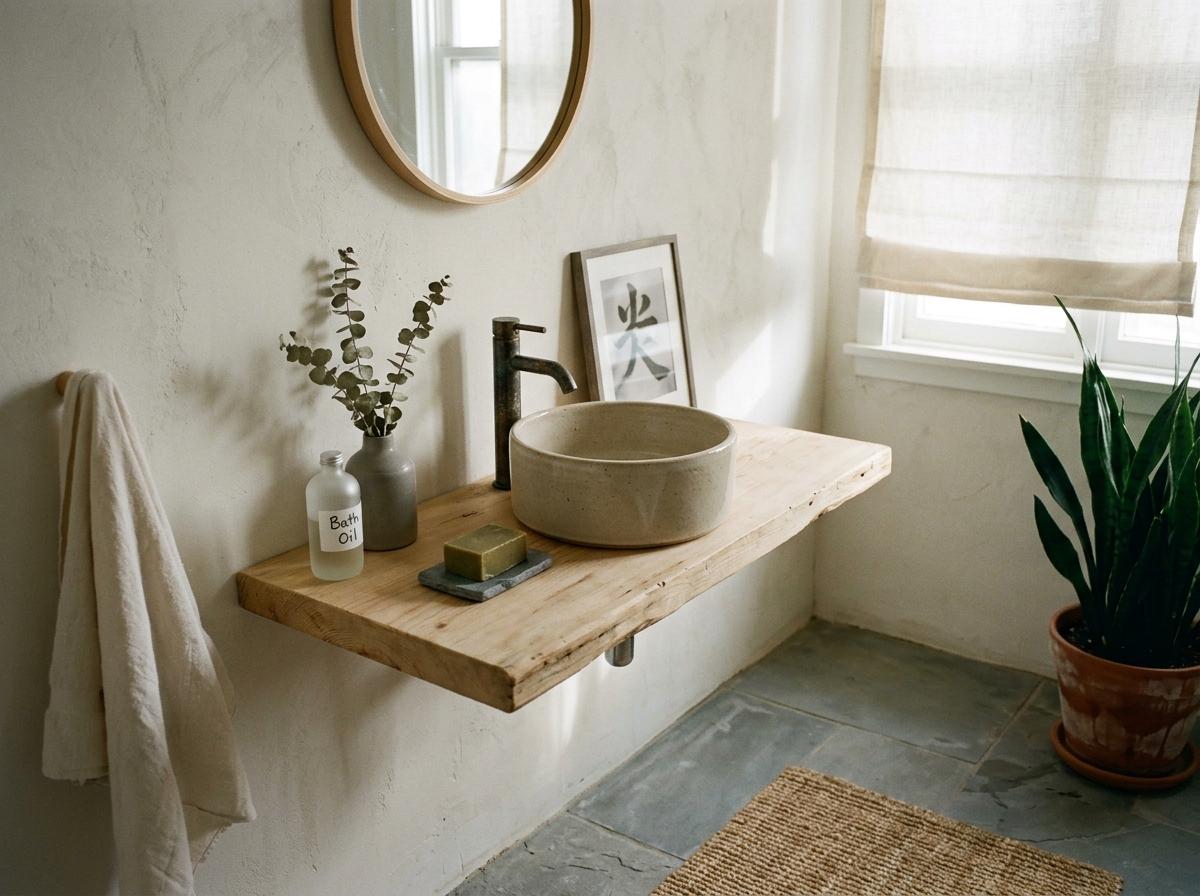 Achieve A Quiet Atmosphere Through Japandi Bathroom Decor