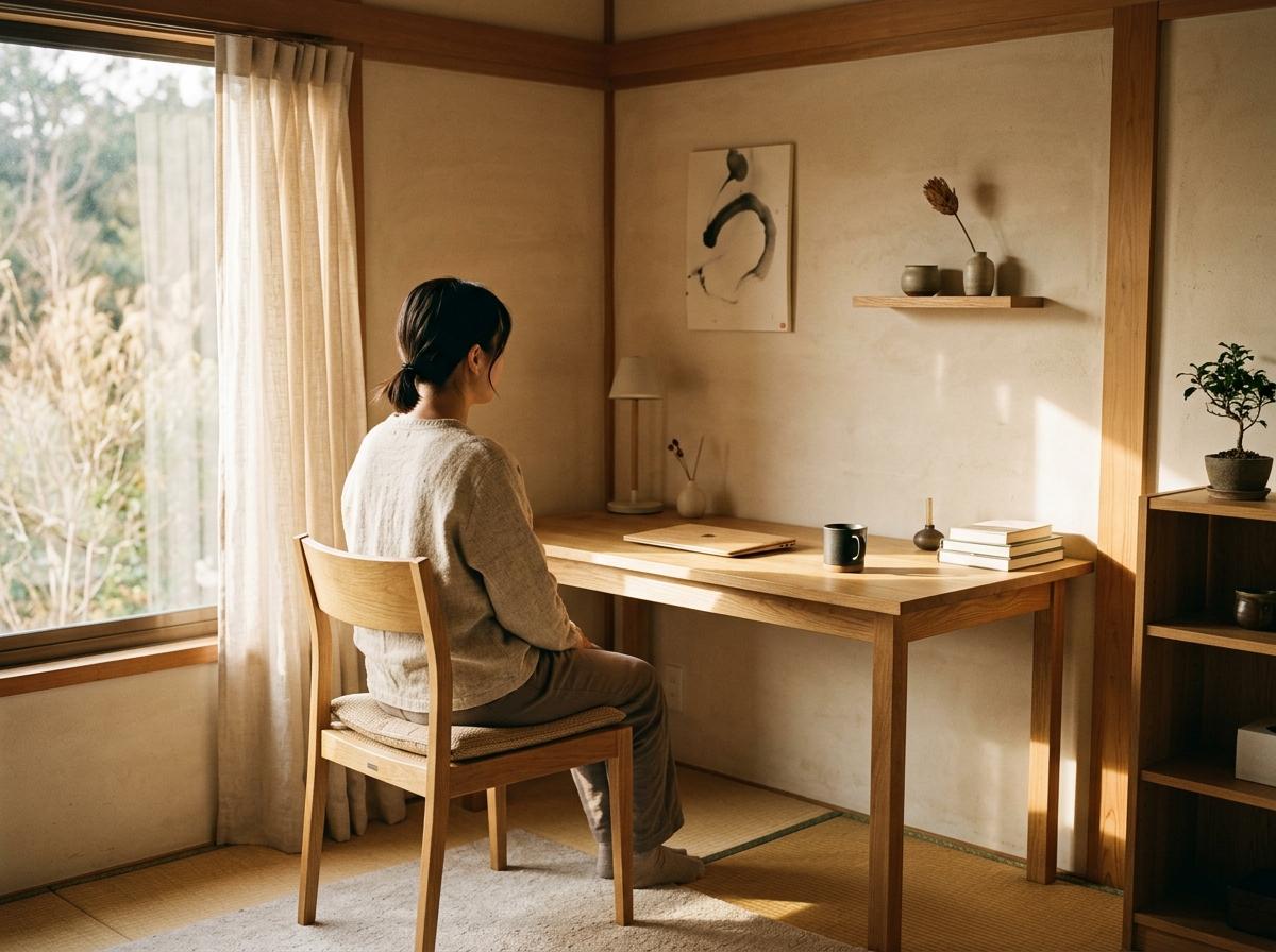 Achieve Total Focus Inside A Small Japandi Office