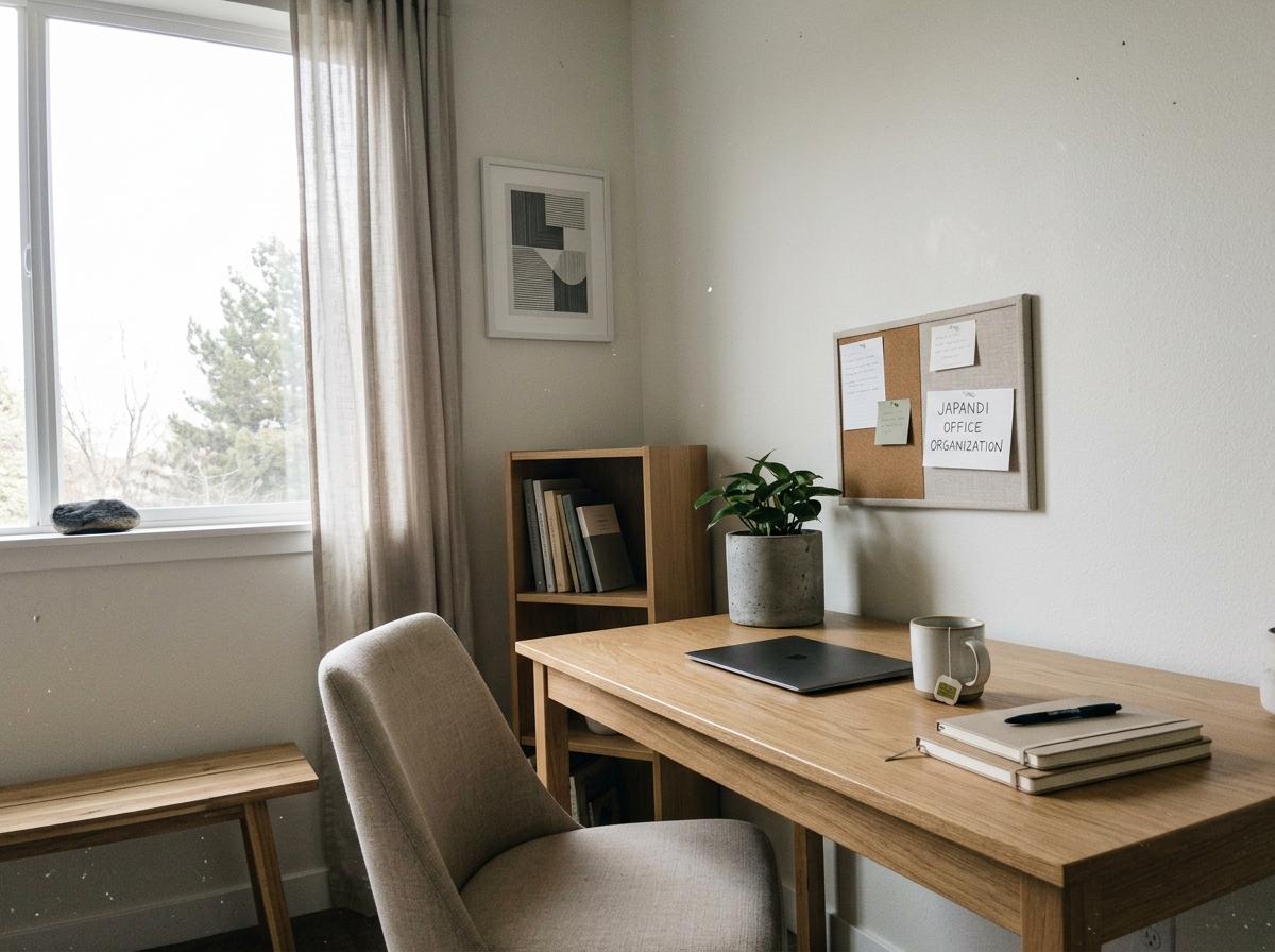 Achieve Total Focus Through Japandi Office Organization