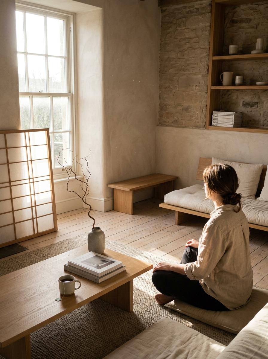 Achieving Perfect Balance In An Airy Modern Japandi Living Room
