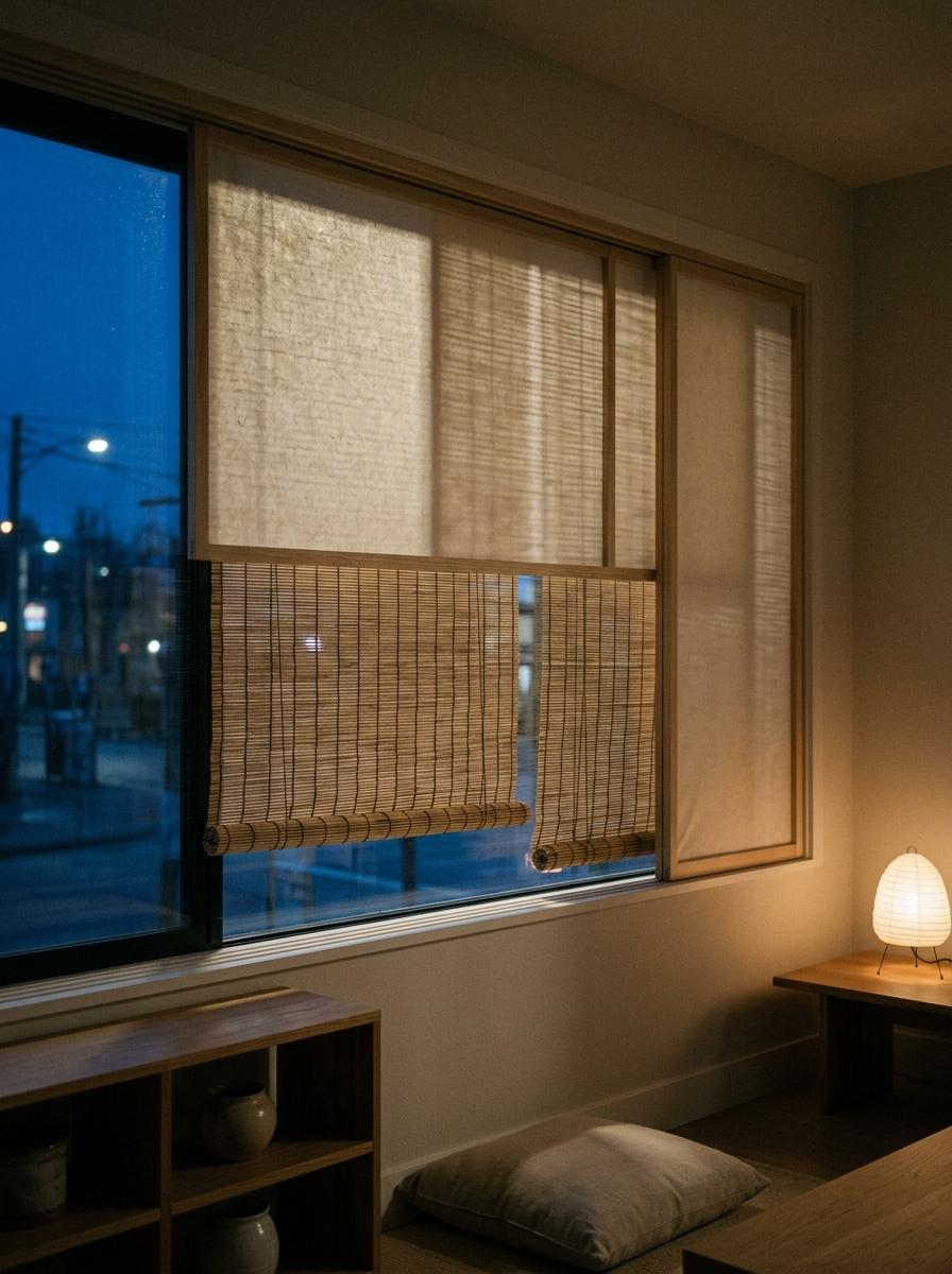 Achieving Privacy With Elegant Japandi Style Window Decor