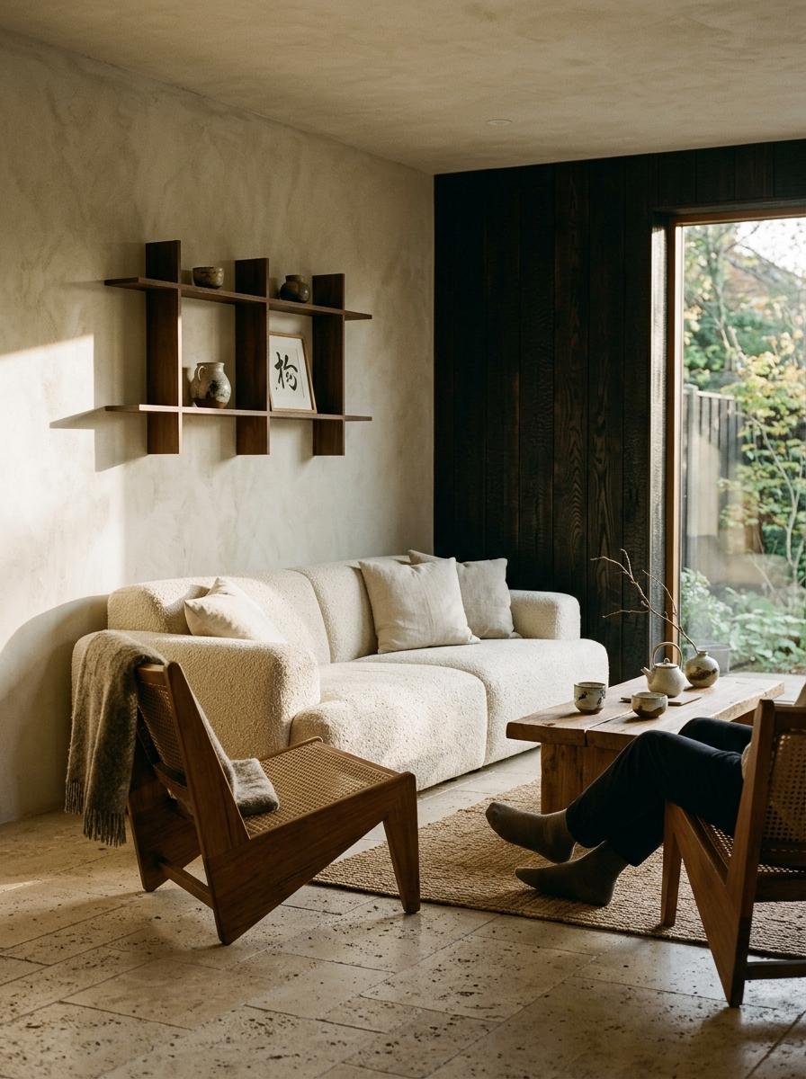 An Artistic Approach To Luxury Japandi Living Room Styling