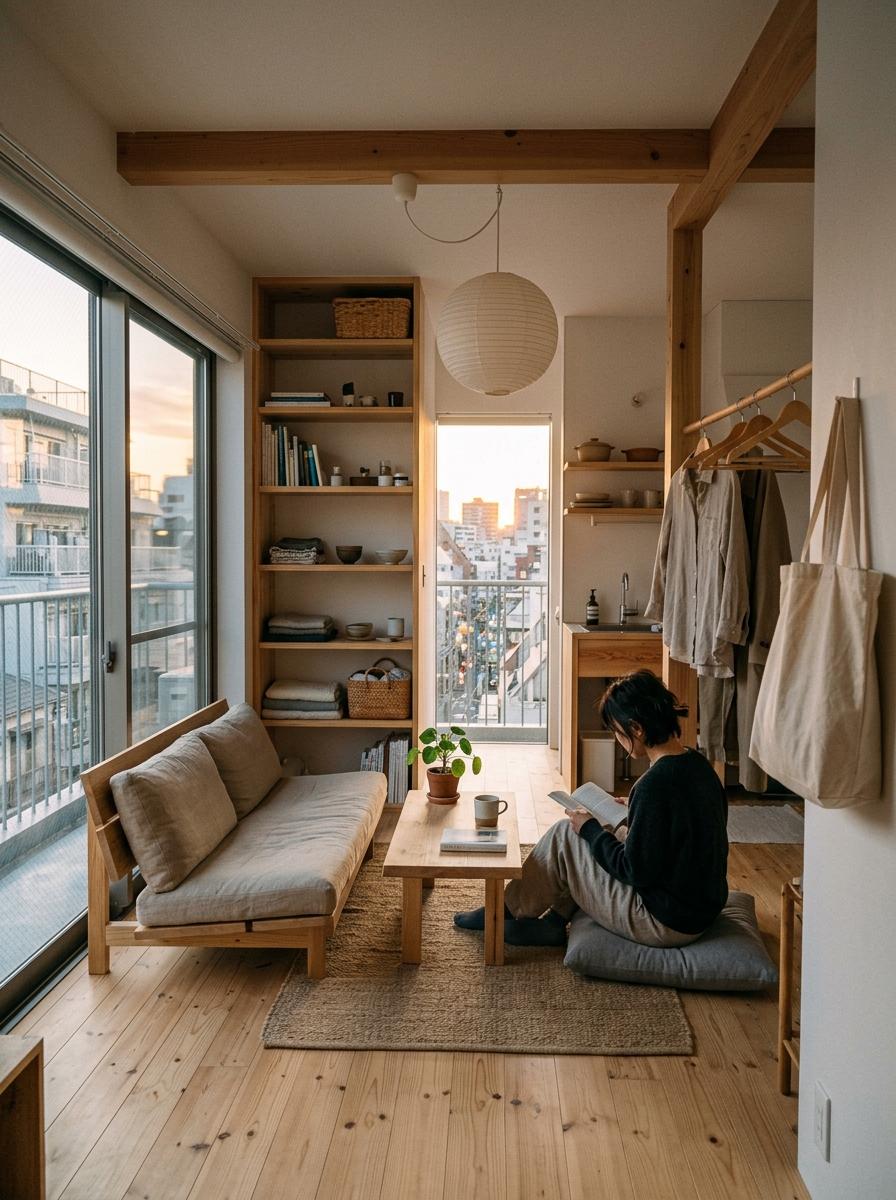 An Organized Lifestyle In A Modest Small Japandi Apartment