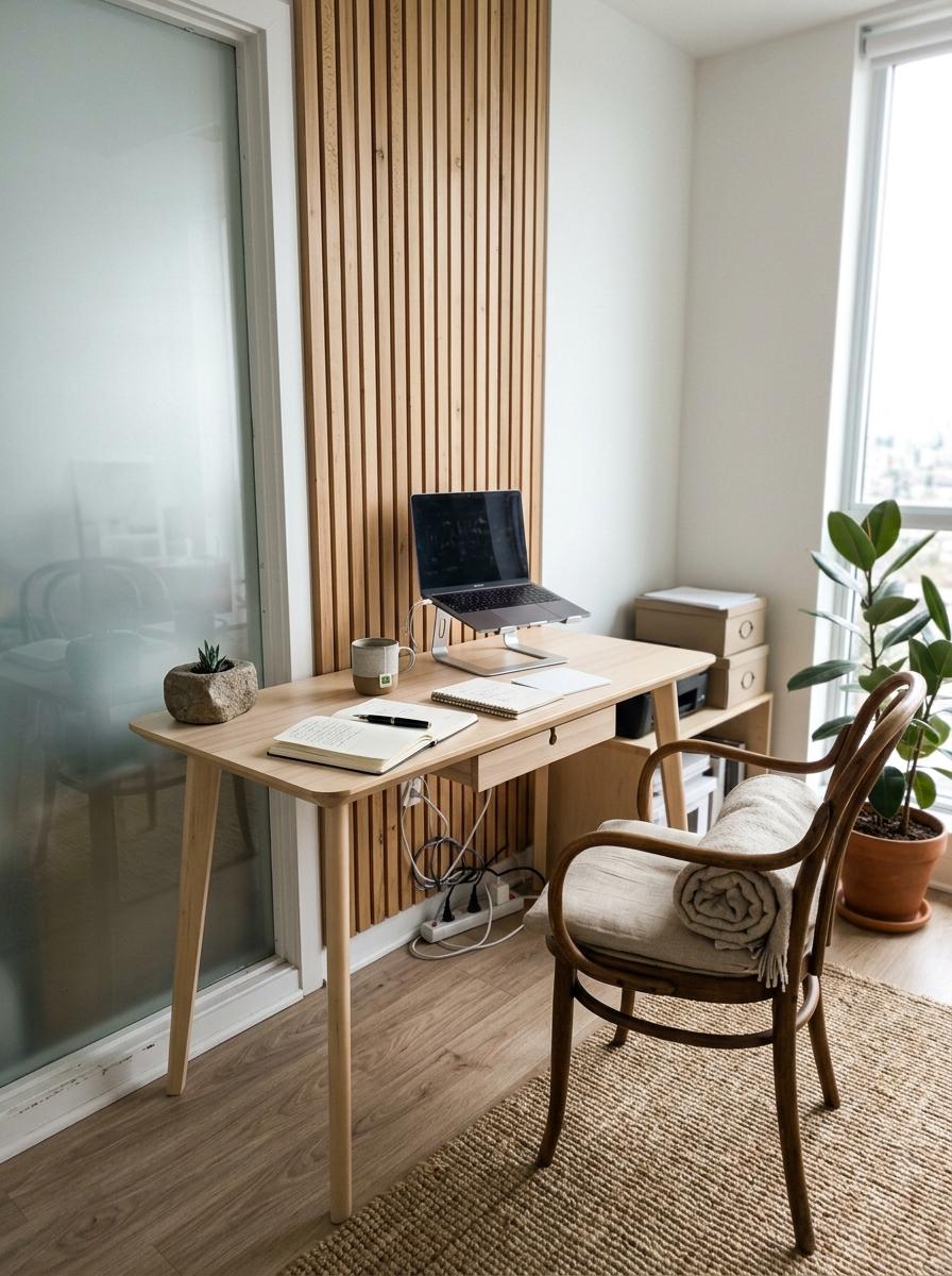 Balance Function And Form In A Cozy Japandi Office