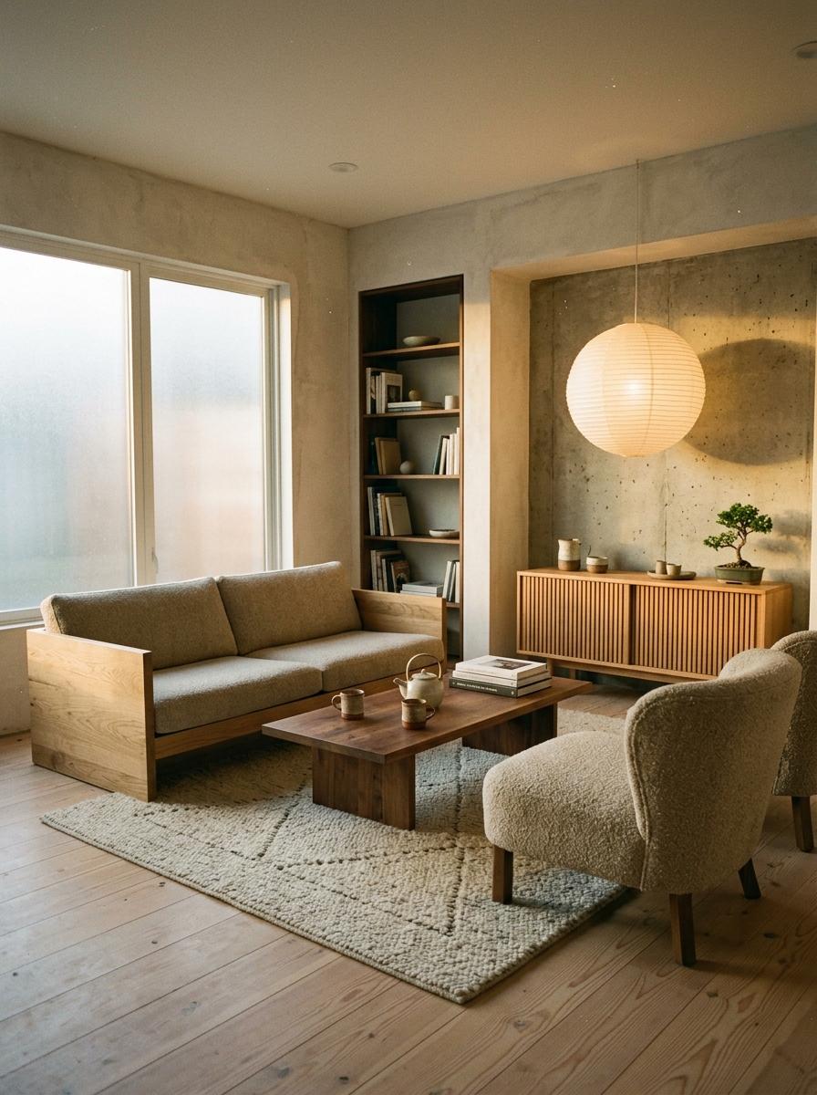 Balanced Decor Featuring Essential Japandi Furniture Pieces