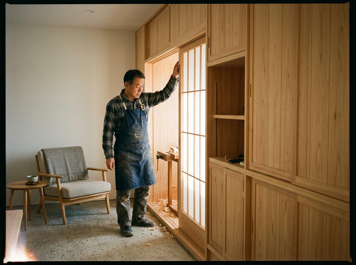 Bespoke Joinery Meets Minimalist Luxury Japandi Architecture