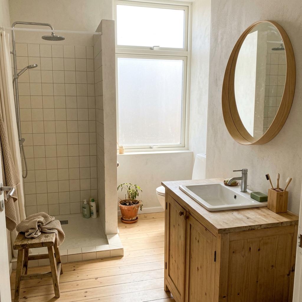 Blending Function And Aesthetics In A Japandi Style Bathroom