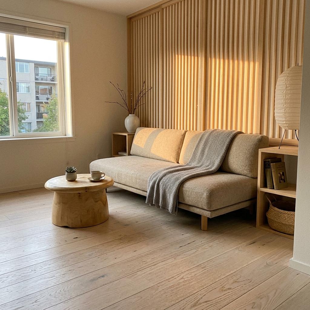 Blending Warmth And Function In A Small Japandi Living Space