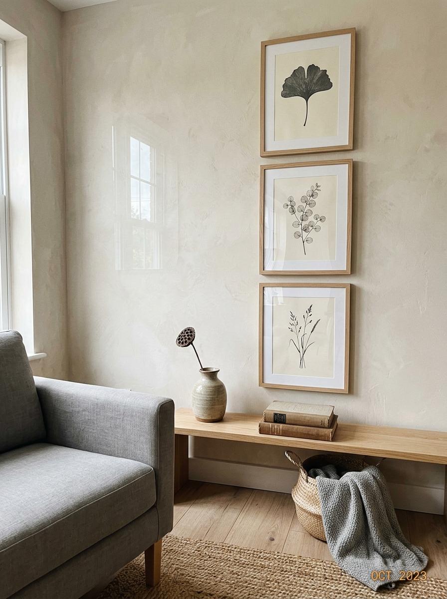 Botanical Illustrations Within Japandi Wall Art Decor