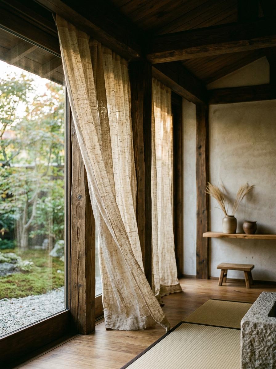 Breathable Hemp Fabrics Complementing Structural Japandi Elements
